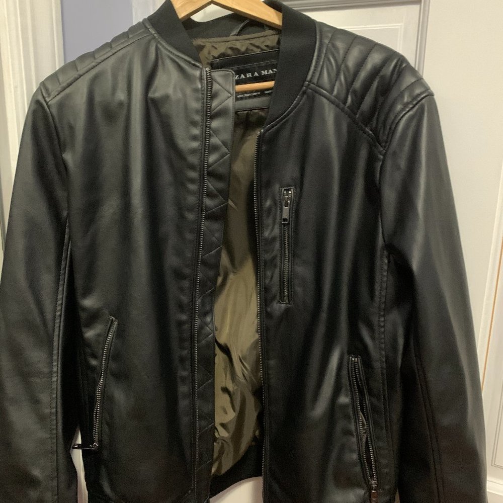 Zara Faux Leather Biker Jacket